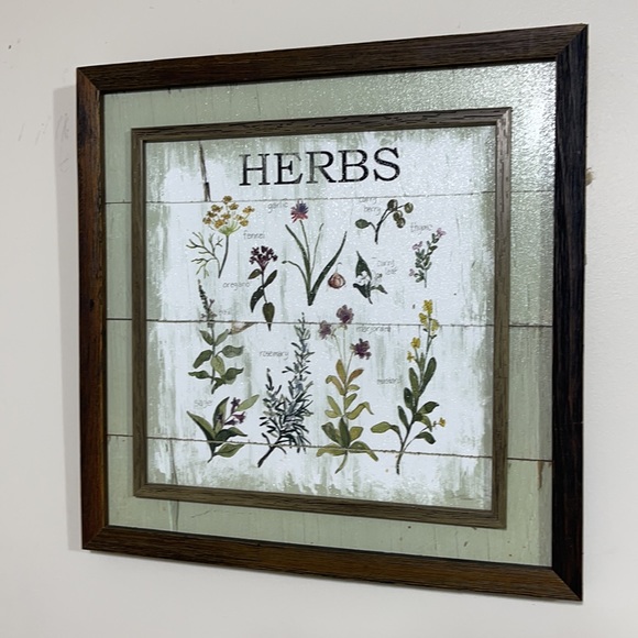 Other - Shiplap Herbs Poster Print by Carol Robinson